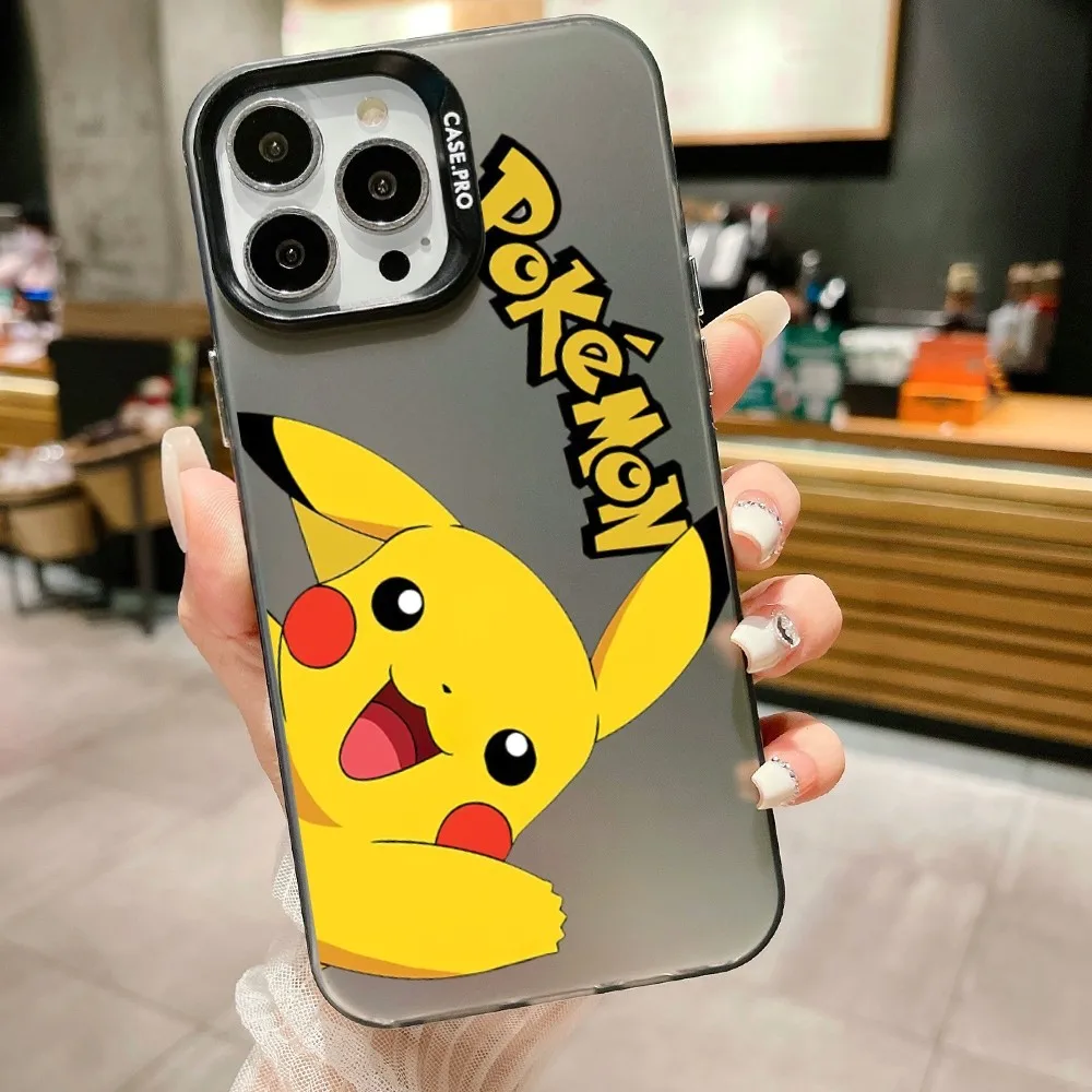 Pokmon Cute Pikachu Phone Case For iPhone 14 15 12 11 13 PRO MAX Plus Shockproof Back Cover