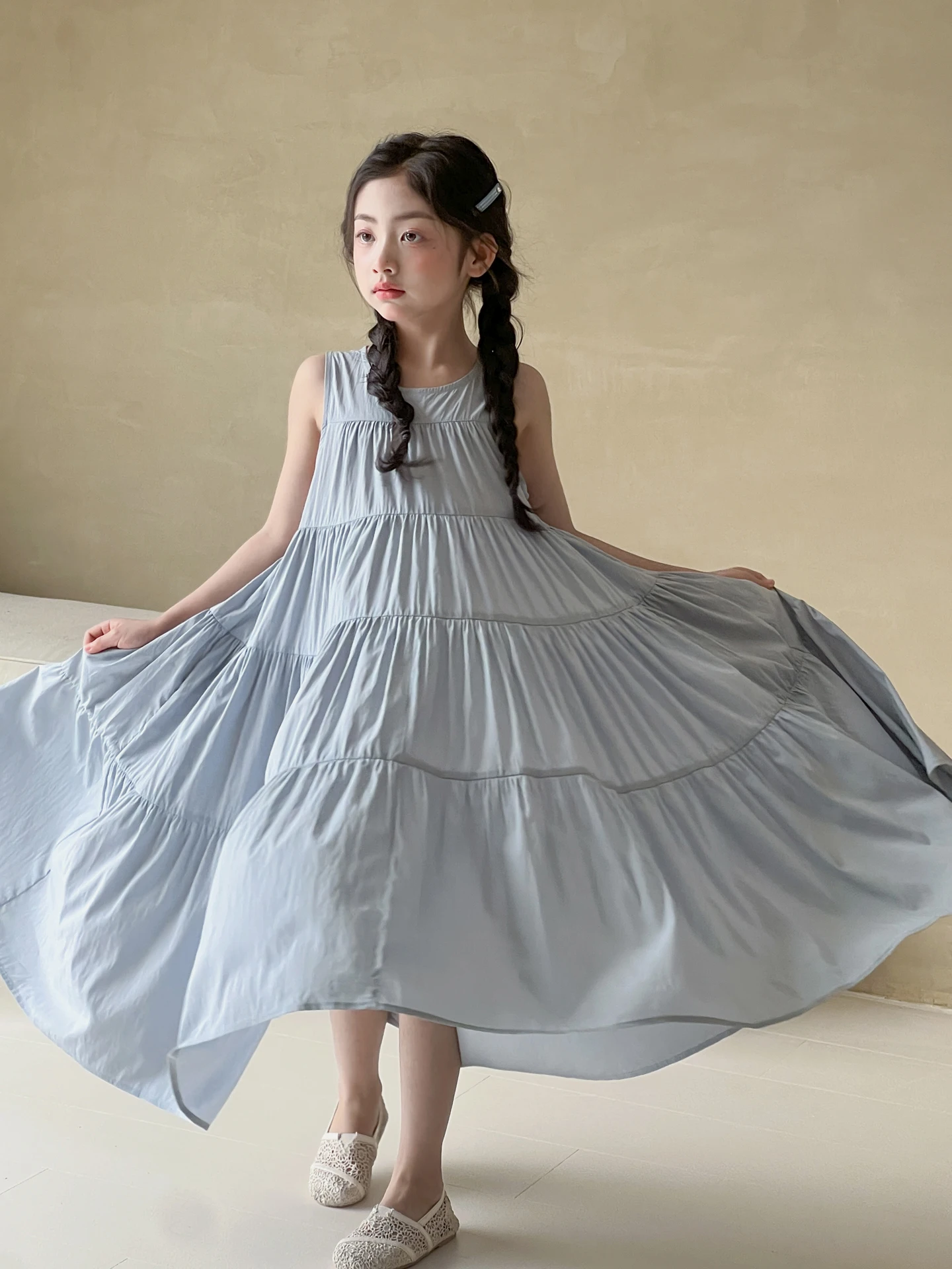 robe-sans-manches-pour-filles-vetements-d'ete-robe-veste-jupe-longue-style-princesse-vetements-pour-enfants-doux-respirant-a-porter-au-quotidien