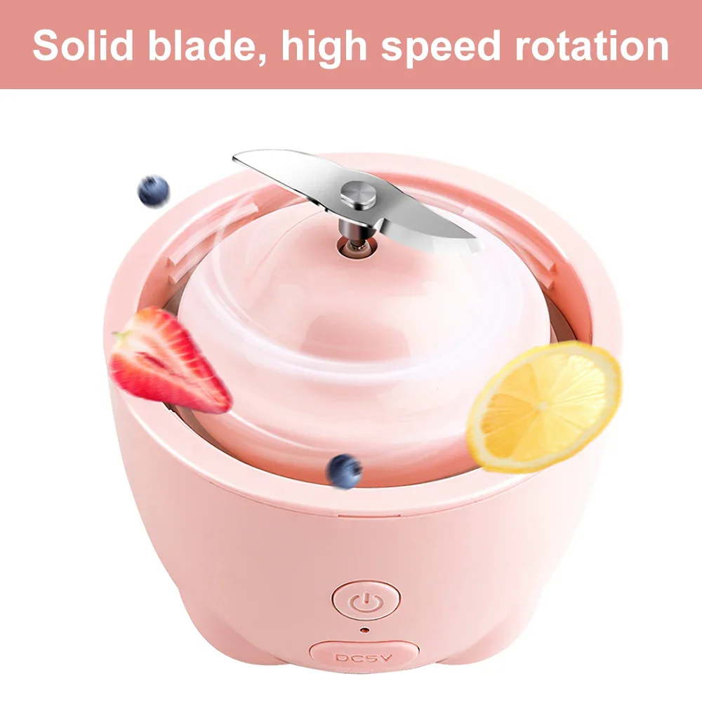 Portable Electric Juicer Cup USB Charging Blender Rabbit Shape Smoothie Extractor