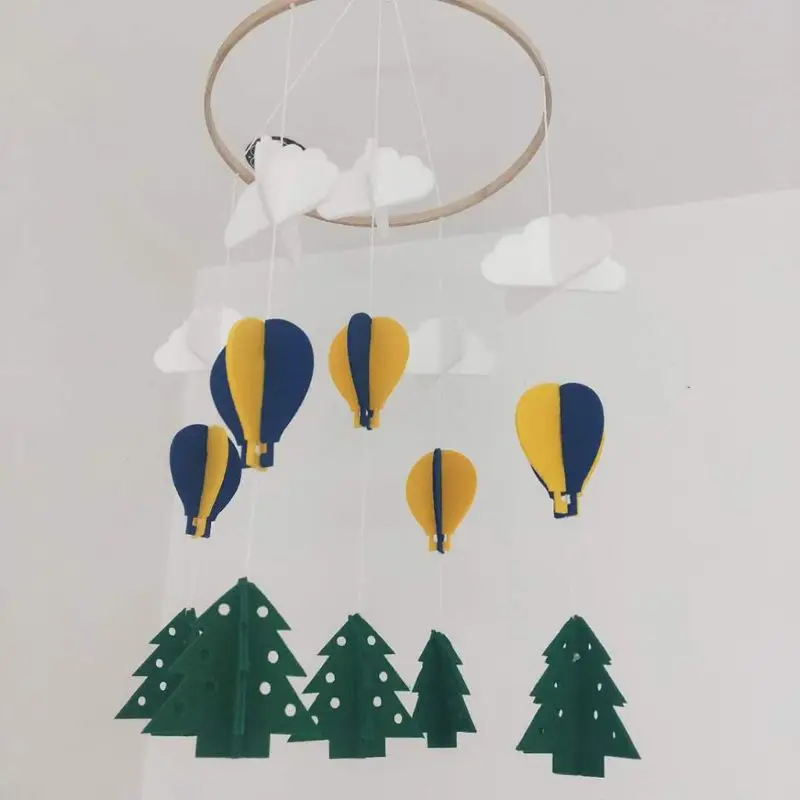 Nordic Hot Air Balloon Wind Chimes Baby Tent Bed Bells Pendant Crib Decors Children's Room Wall Hanging Decoration