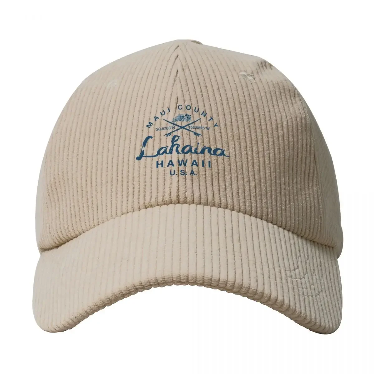 Lahaina Maui Hawaii Surfing Vintage Corduroy Baseball Cap Streetwear Beach Bag Women's Beach Men's