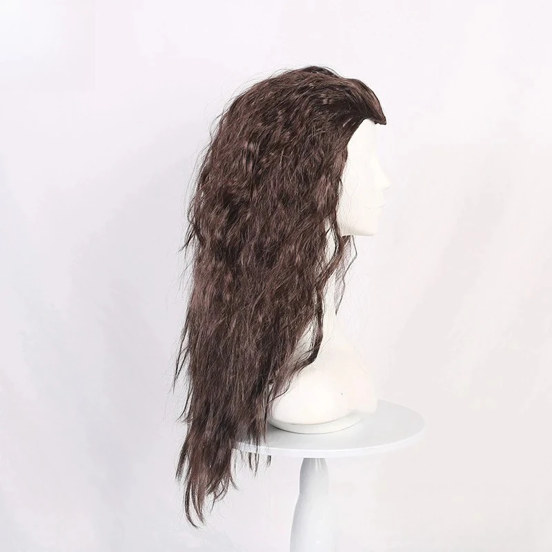 Peruka do cosplayu Moany z kwiatami, ciemnobrązowe długie kręcone włosy dla księżniczki Disneya Wayfinding