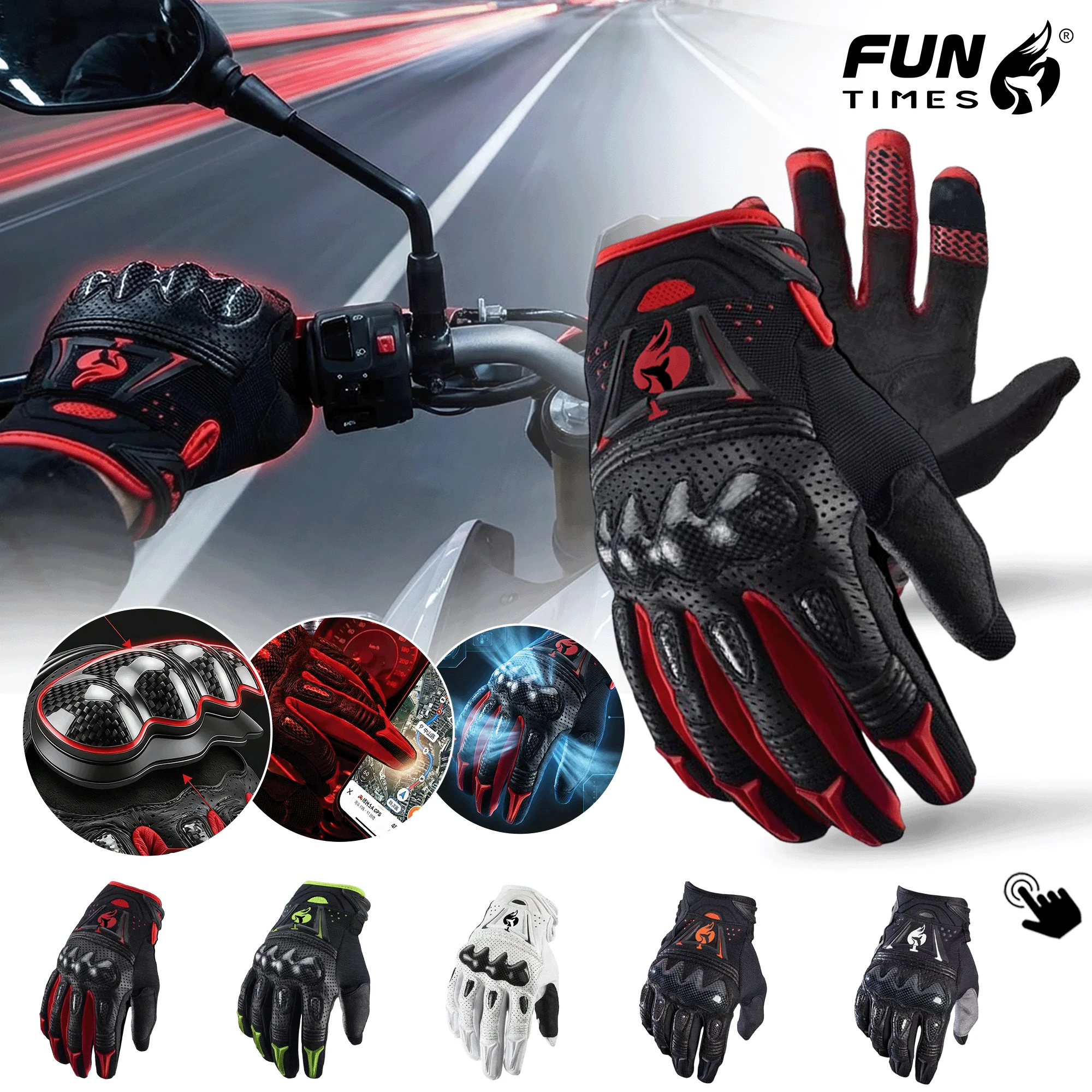 Guantes AIR Bomber para Motocross, MX, BMX, Dirt Bike, todoterreno, Moto Enduro, ciclismo, ATV, UTV, Luvas para hombre, pantalla táctil