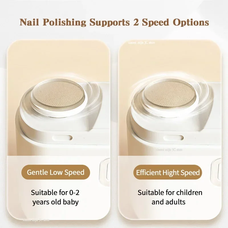 Xiaomi-2in 1電動ネイルクリッパー,充電式,USB,プロの研磨,マニキュアトリマー,自動トリマー,赤ちゃんと大人のためのトリマー