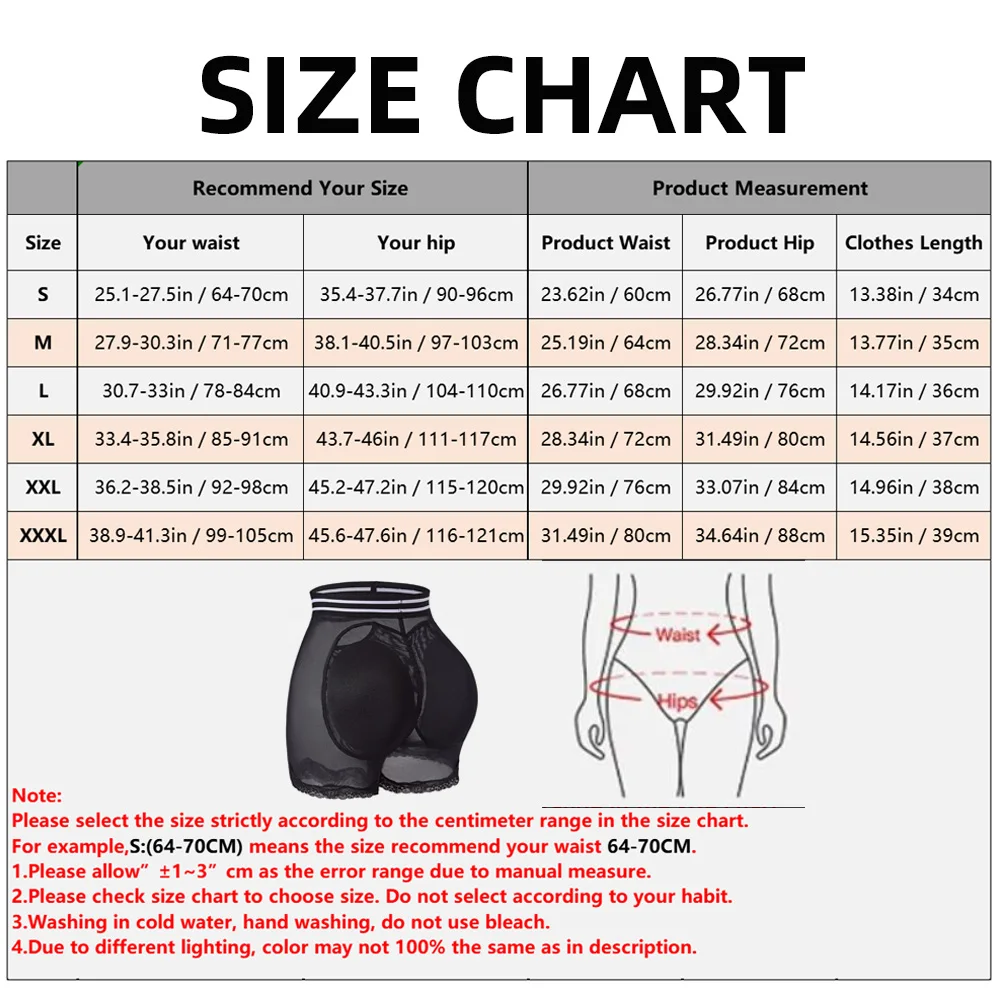 Women Butt Lifter Panties with Hip Pads Mesh Breathable Padded Underwear Removable Padding Lace Invisible Body Shaper Briefs