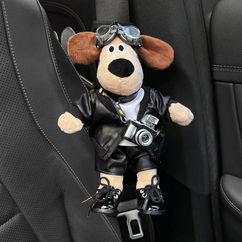 New Car Seat Belt Shoulder Protector Cute Cartoon High-end Korean Japanese Dog Doll Safety Belt Protec Car Interior Ornaments