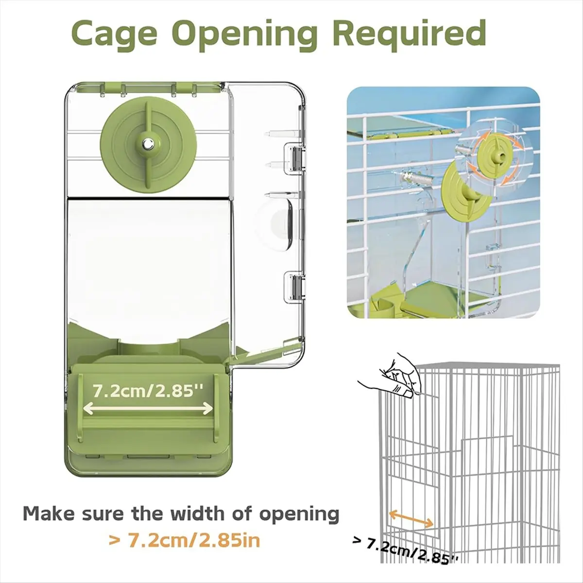 Automatic Bird Feeder, Bird Cage Feeder with Perch Multi-Functional Holder for Fruits Vegetables for Parakeet &LICG