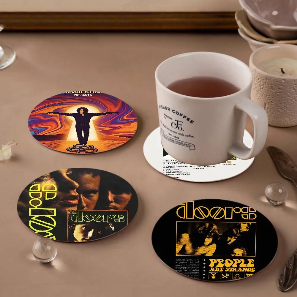 The Doors Singer Coaster Wooden Drink Tray Suitable for Restaurants and Coffee Shops Easy To Wash and Clean
