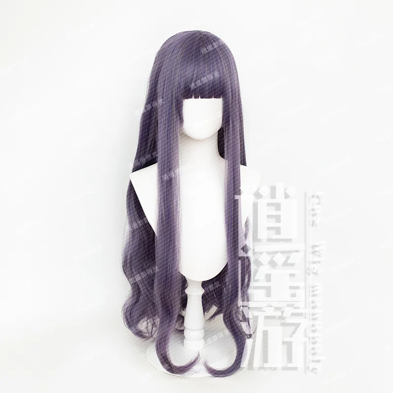 Anime Card Captor Sakura Tomoyo Daidouji Cosplay Wig 85CM Gray Purple Heat-resistant Synthetic Hair Halloween Party+wig Cap