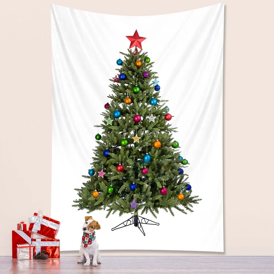 Beautiful Large size Christmas Tree Bedroom Home Decoration New Year Party Tapestry Wall Tapestry Bohemian Decorative Mattress