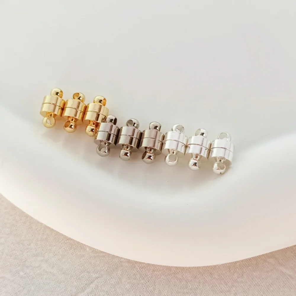 

Silver-white K14K Accessories Barrel-shaped Magnets Cylindrical Magnets Clasp Diy Handcrafted Connecting Clasp, End Clasp