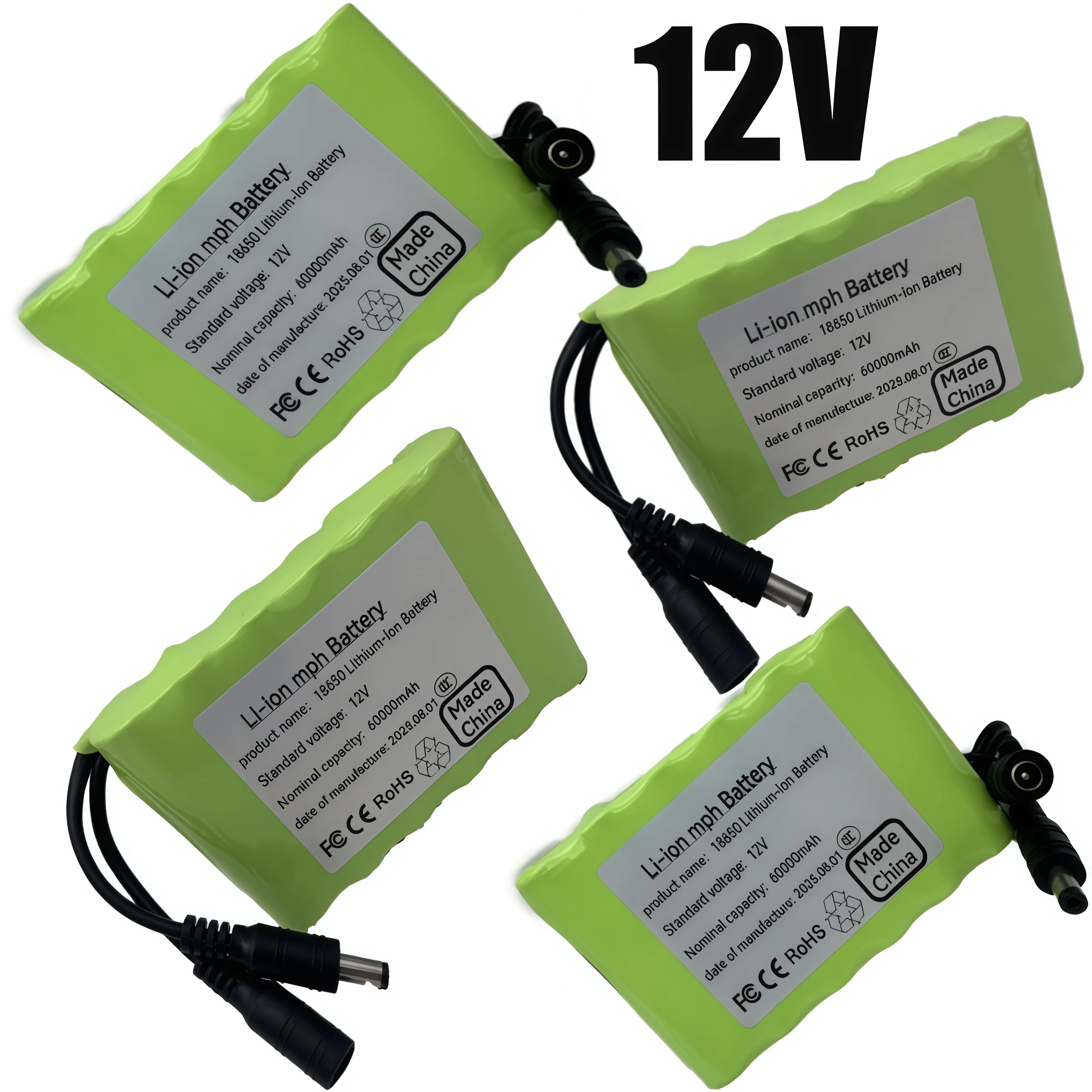 

3S2P 12V 60AH 18650rechargeable lithium-ion battery suitable for speakers, flashlights,CCTV cameras,GPS reflectors, portable kit