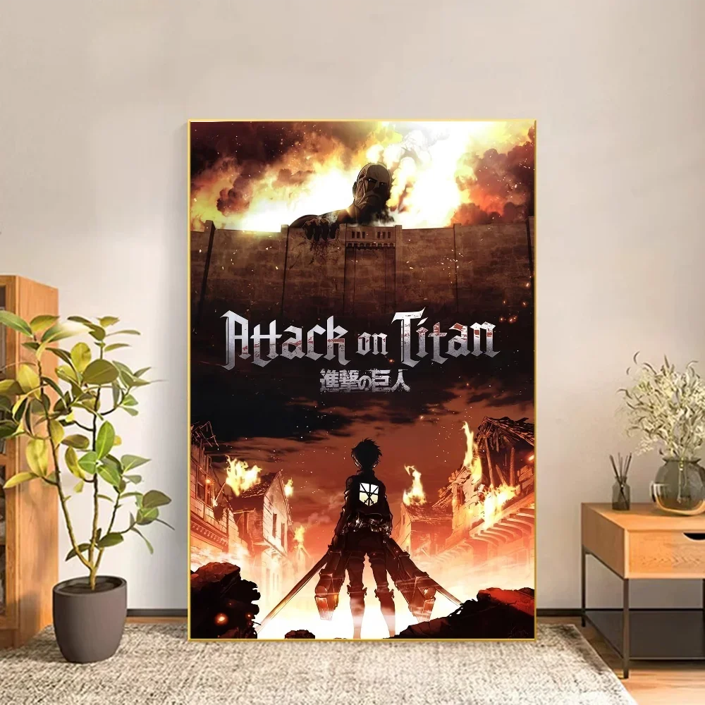 High Quality Japanese Anime Attack on Titan Poster Decorative painting printing home living room corridor aesthetic decoration