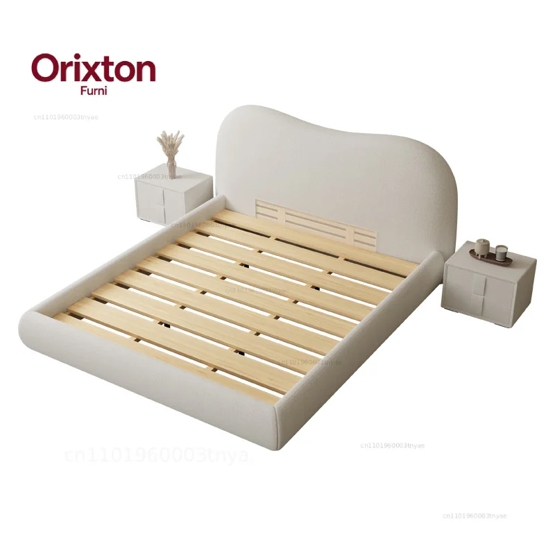 # Modern Luxury Soft King Queen Size Bed Pine Wood Frame Apartment Bedroom Storage High-End Design