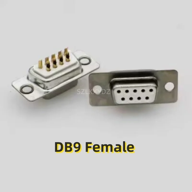 10PCS/LOT DB9 Male/DB9 Female  Plastic case RS232 serial plug 9-pin serial metal case