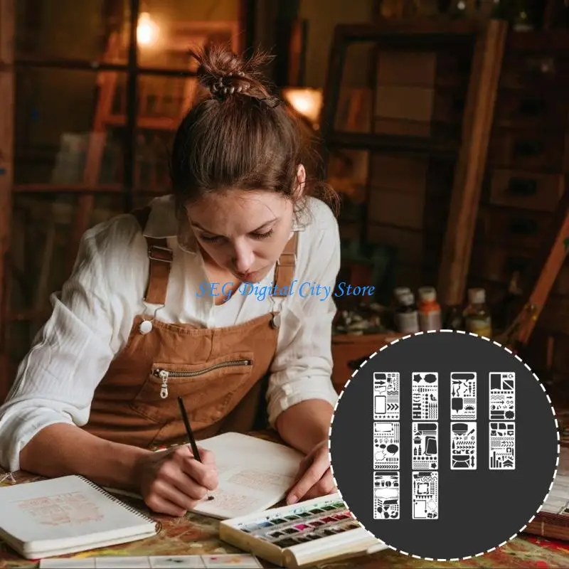 

U75B Multi Pattern Craft Stencil Set Planner Stencil Drawing Painting Template