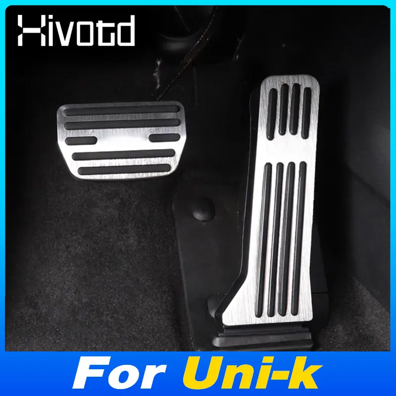 Hivotd-almohadilla de cubierta de Pedal de freno y acelerador, piezas de protección Interior, accesorios de modificación de coche para Changan Uni-k