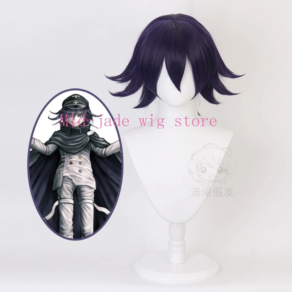 Kokichi Oma Cosplay Wig Purple Short Anime Character Wig for Comic Convention Stage Performance Photography