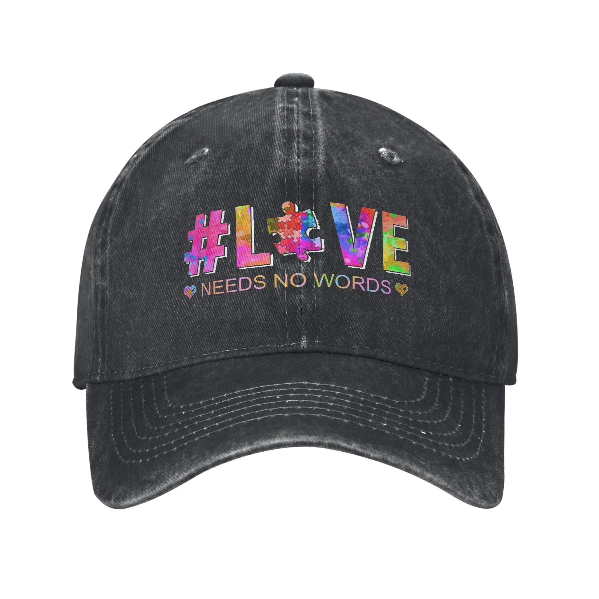 Autism Awareness Respect Love Support  Printed Caps for Men Women Cotton  Trucker Hat Causal Headwear Baseball Cap Adjustable