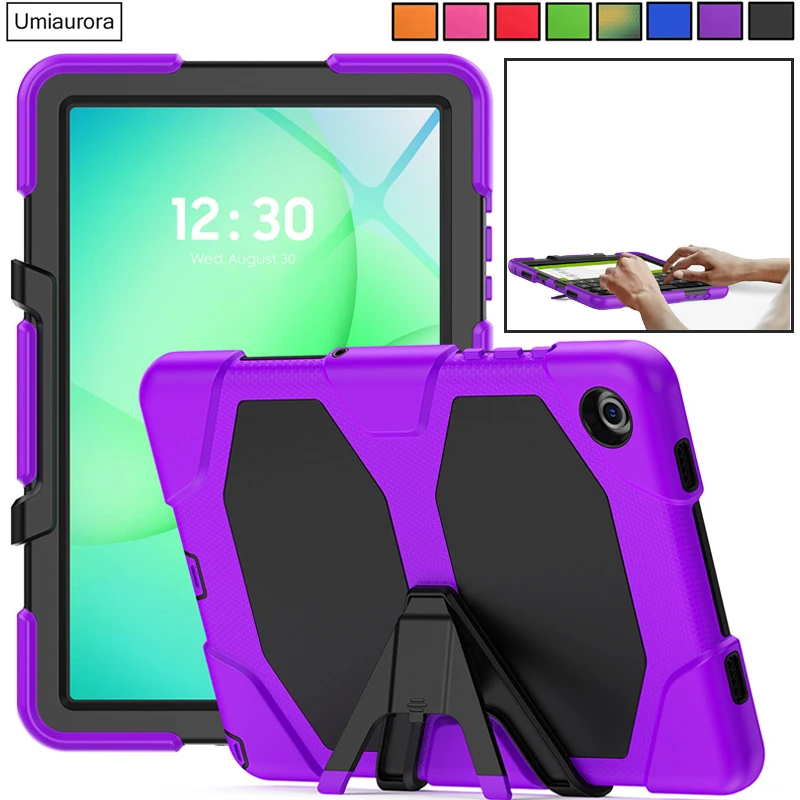 

For Samsung Tab A7 A8 A9+ A11+ Plus SM-X230 X210 X130 S6 Lite 10.4" Shockproof Stand Screen Protector Tablet Case Rugged Funda
