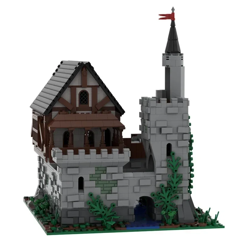 Medieval Buildings Model Moc Building Bricks Ancient Manor Castle Technology Modular Blocks Gift Christmas Toy DIY Sets Assembly