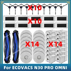 Compatible For ECOVACS DEBOT N30 OMNI / N30 PRO OMNI Replacement Parts Accessories Main Side Brush Hepa Filter Mop Pad Dust Bag