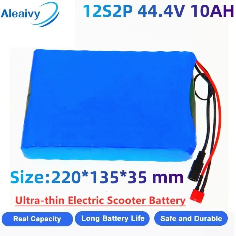 

Electric scooter Lithium ion Battery Pack 44.4v 10Ah Electric Skateboard Battery, Built-in 20A BMS Original li-ion Battery Pack