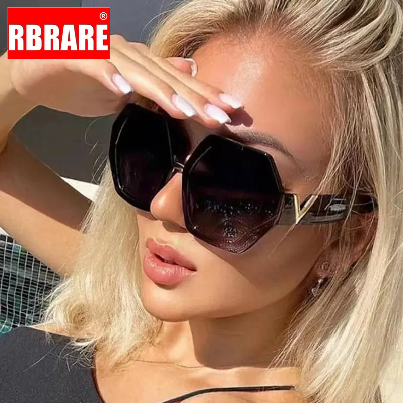 RBRARE New Irregular Sunglasses Women Trendy Personality Package Flower Texture Glasses Fashion Sunshade Ladies Sunglasses