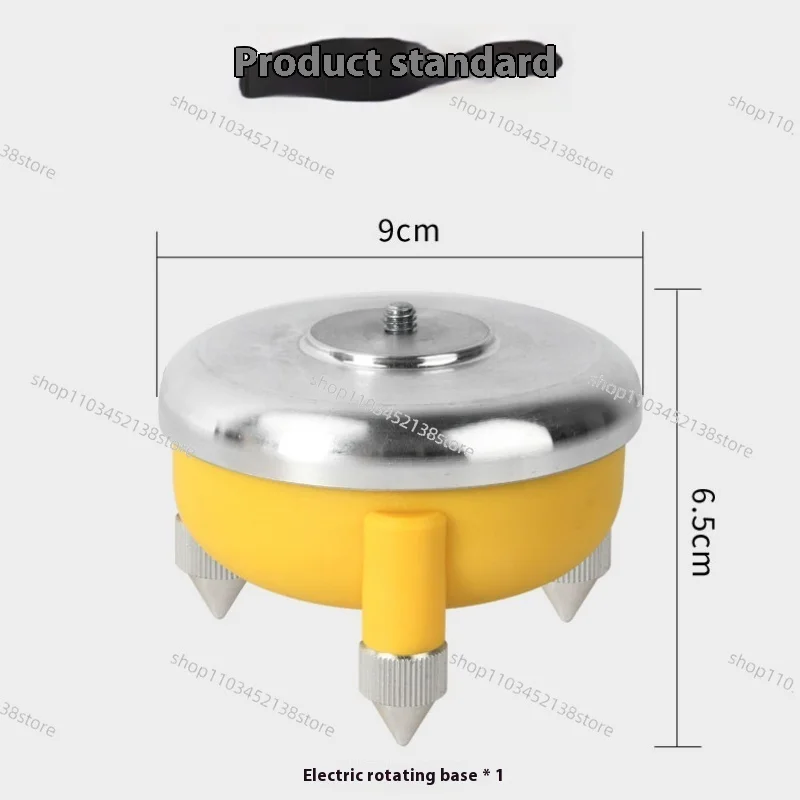 Electric Rotating Base Bracket Suitable for Laser Level and Camera 1/4,5/8 Interfaces Remote Control Built-in 1200mAh Battery