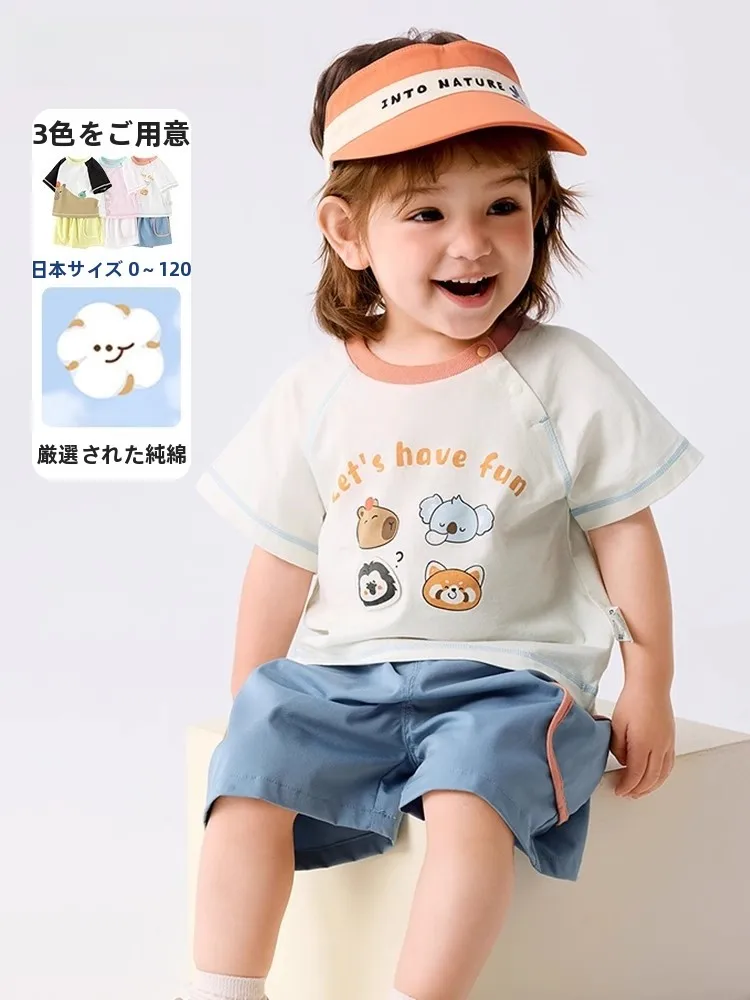 pure-cotton-baby-spwear-set-boys-summer-clothing-ort-sve-two-piece-suit-comfortable-breathable-casual-sle-infant-ou