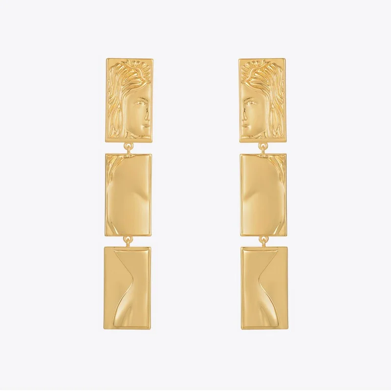 

ENFASHION Human Figure Earrings Gold Color Kolczyki Piercing Earings Fashion Jewelry For Women Eyecatch Christmas Party E221391