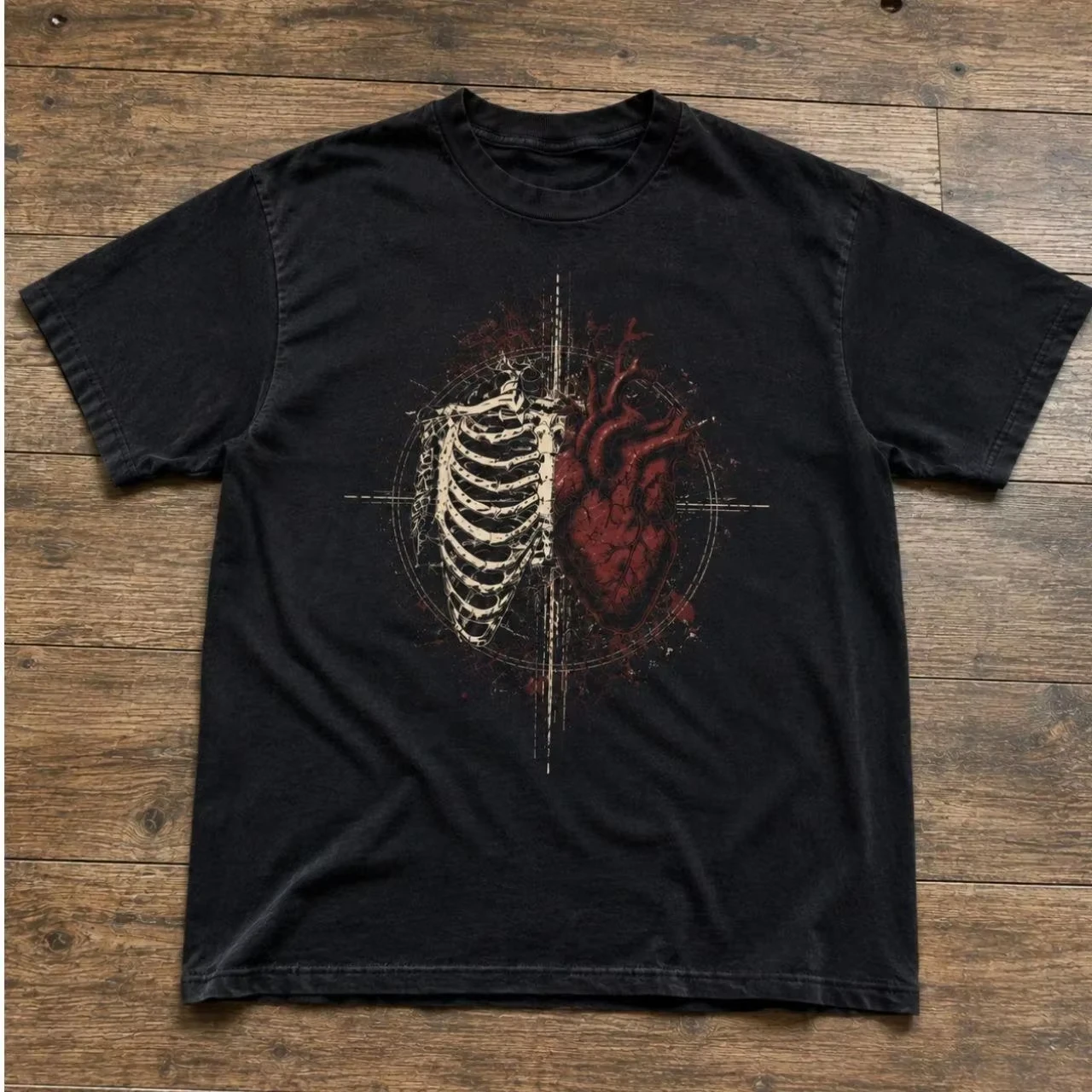 High Street Trend Hip Hop Short Sleeve Graphic T-Shirt Y2k Top for Men Women 2000s Vintage Aesthetic