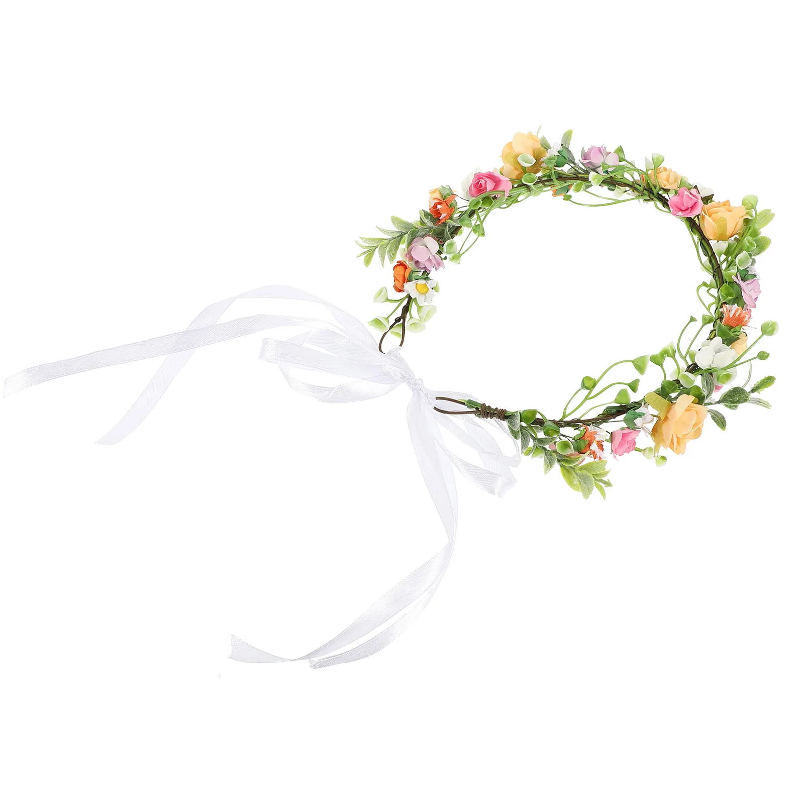 

Flower Crown Headband Floral Garland Crowns Women Wedding Bride Party Accessories Flower Headbands GirlsWedding Party Photoshoot