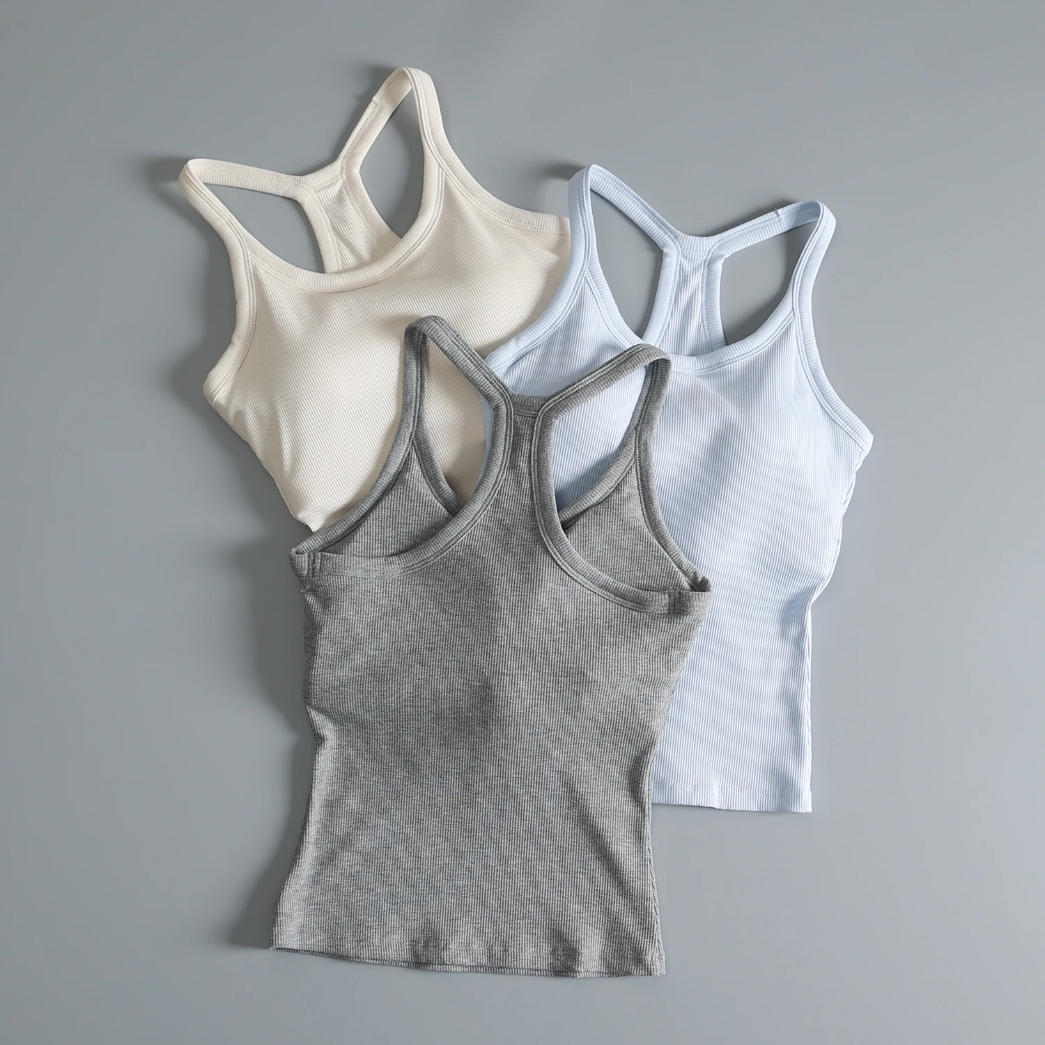 High-Intensity Sports Bra Women's Summer Yoga Fitness Anti-Shock Quick-Dry Running Vest Covering Side Breast No-Ring Cotton