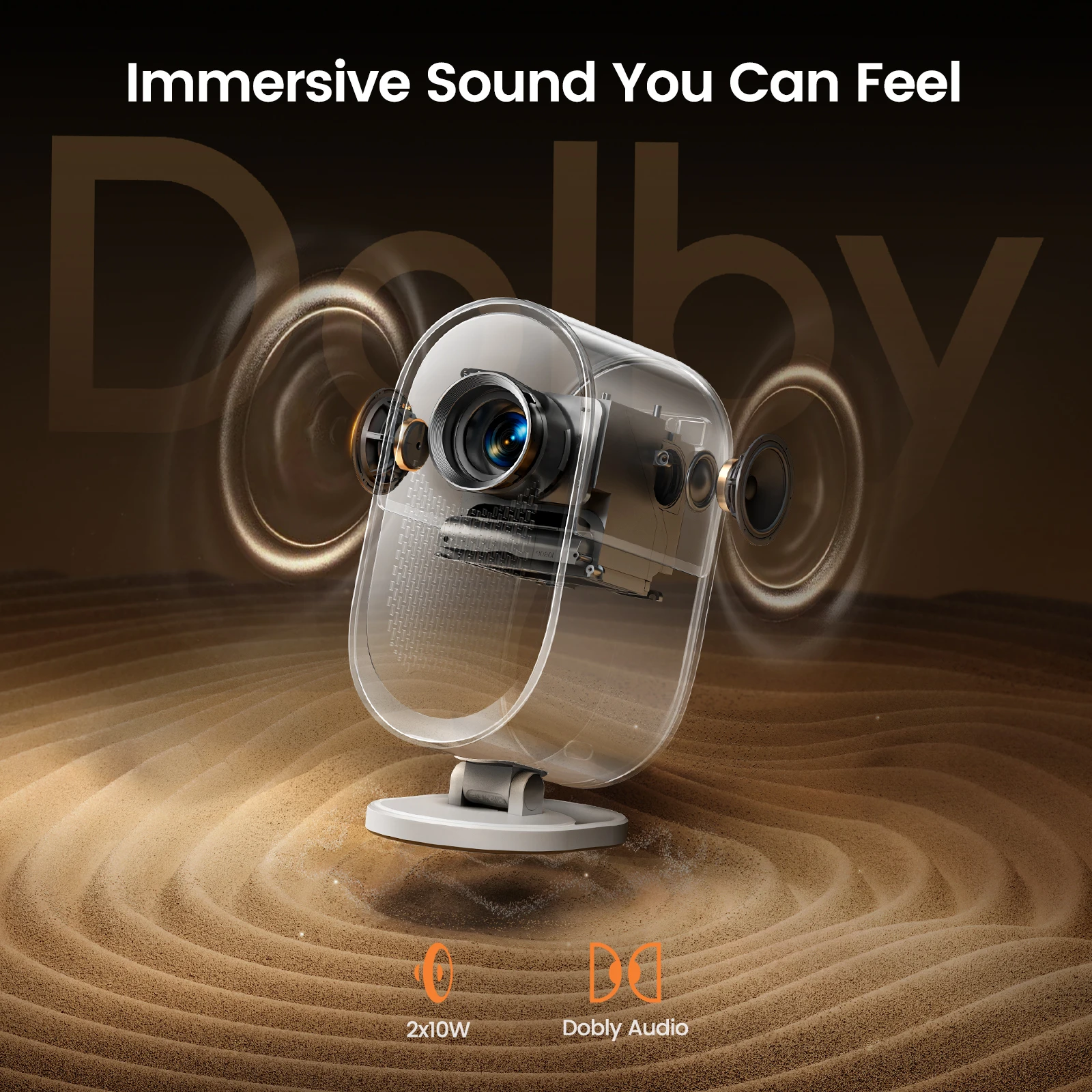 Wimius Mini 1000 ANSI Projector 4K Full HD 1080P Dolby أجهزة عرض شعاع محمولة للأفلام المسرح المنزلي فيديو WiFi لعبة متعاطي المخدرات