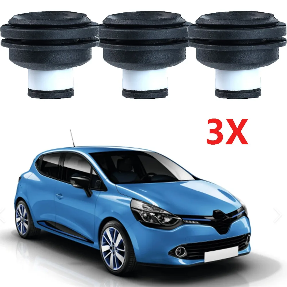 3pcs Replaceable Car Engine Cover 1.5 & 1.9 DCi Black Rubber Grommet for Renault Clio II III Kangoo I Modus Twingo I Megane II