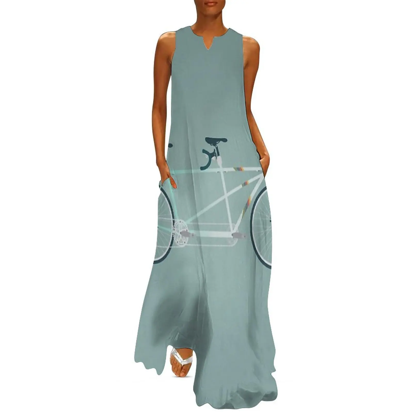 

Tandem Bike Long Dress women evening dress african dresses for woman dresses ladies 2025 summer Dress woman