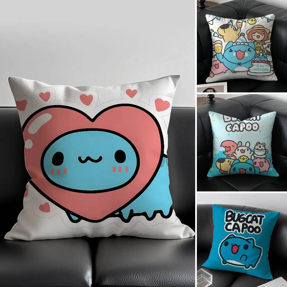 

B-Bugcat C-Capoo Pillow Case Anti-dustmite Invisible zipper Sofa Bed