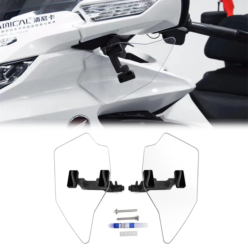 

Panical Hand Guard Deflector Mount Tint Mirror Wind Case Upper Air Prevent Deflectors For Honda Gold Wing GL1800 F6B 2018-2024