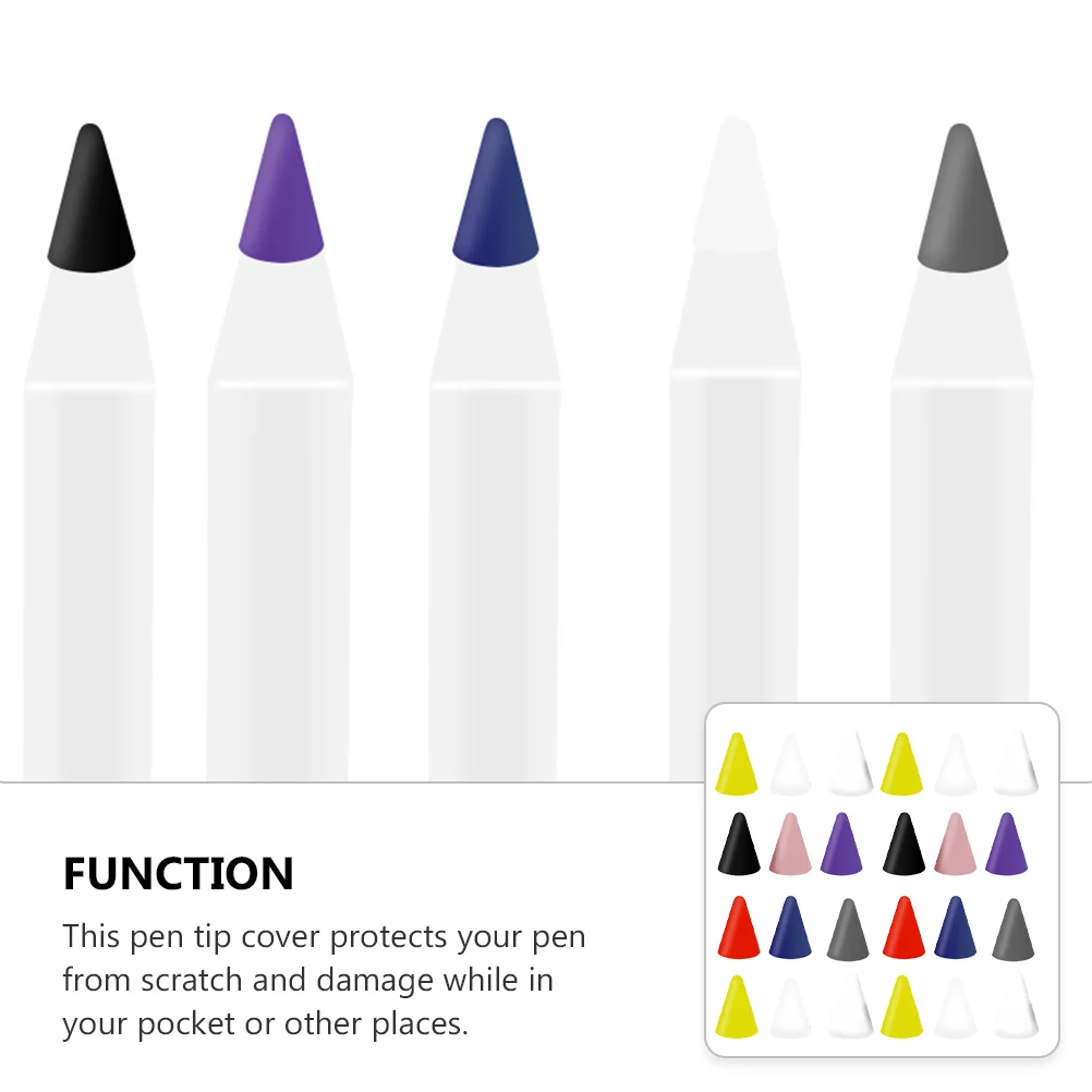 45 ชิ้นฝาครอบปากกาสไตลัสป้องกัน Dot Caps สําหรับสัมผัสแขนป้องกันซิลิกาเจลซิลิโคน Nibs