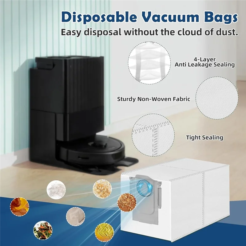 

ABKJ-For Roborock Q Revo Maxv / Roborock P10 Pro Robot Vacuums Main Side Brush Filter Mop Cloths Dust Bag Parts