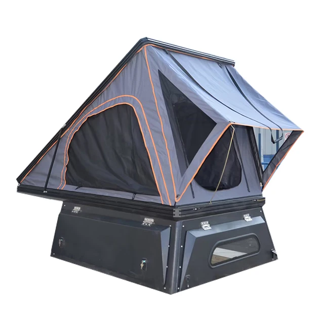 4X4 Waterproof Canvas Hard Top Truck Camper Topper Canopy for Tacoma Gladiator Hilux-Four-Season Use