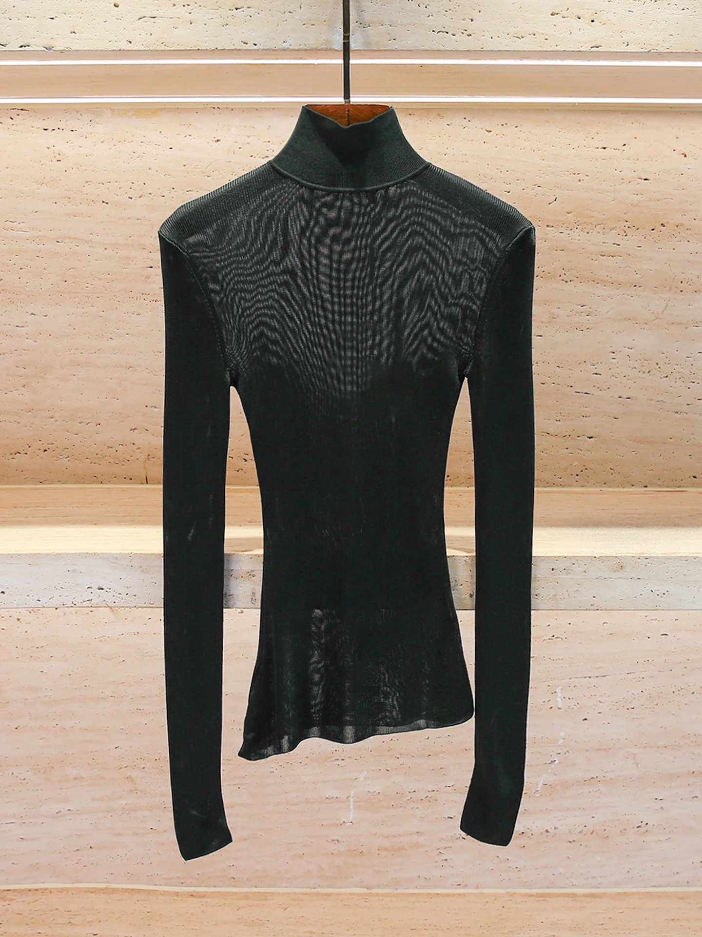 

Высококачественный женский вязаный топ High Ne Slim Fit, универсальный базовый слой, осень-зима, новый Sle для поездок на работу, средний мягкий