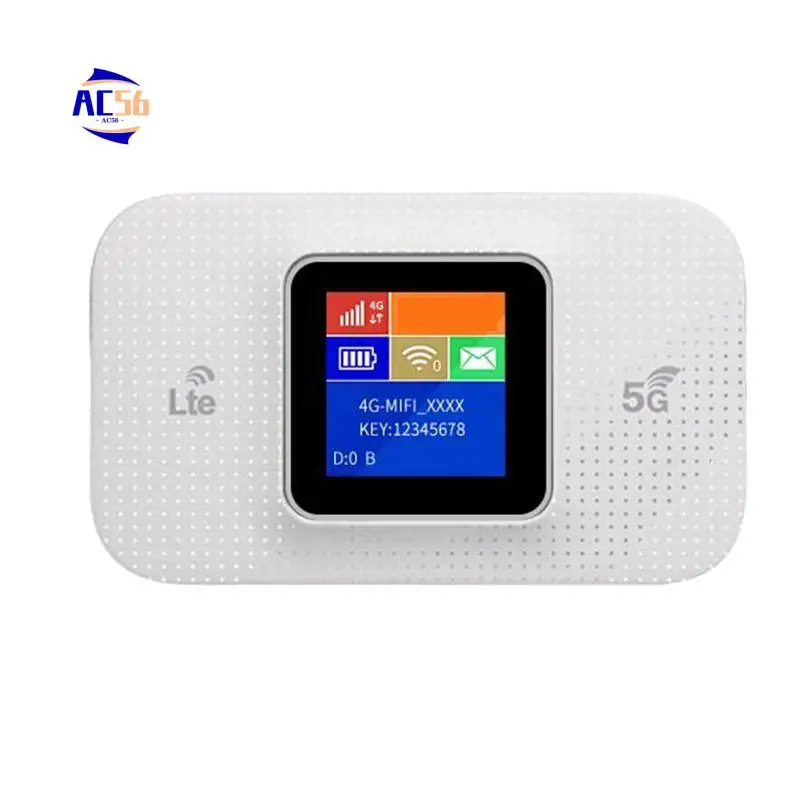 

AC56-4G MIFI Portable Wifi Router Color Display 150M 3000Mah With SIM Card Slot Portable Router Car Hotspot Replacement Spare Pa