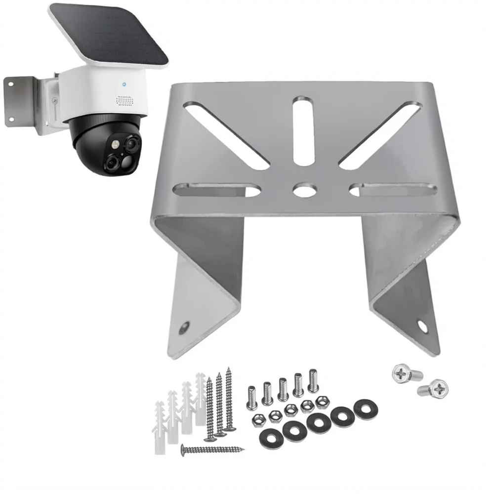 Corner Wall Mount Holder For Eufy SoloCam S340 Security Camera Metal Angle Bracket Outdoor Surveillance Fitting Tool