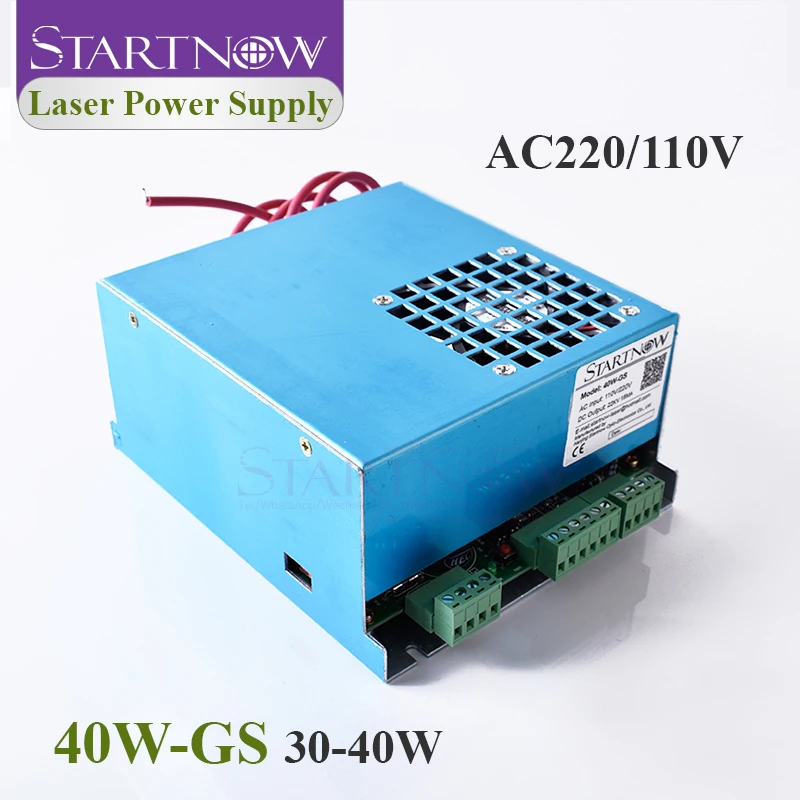 Startnow alimentatore Laser 50W-G per macchina per incidere di taglio di tubi Laser 30-55W Watt PSU 115V/230V MYJG 40W-WS/GS Power Model