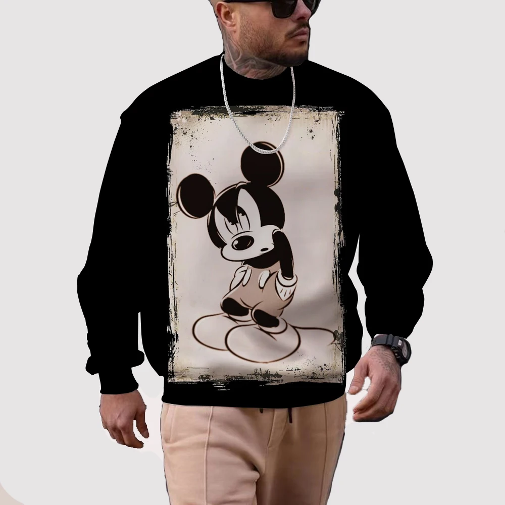 Disney Men Women Hoodies and Sweatshirts Mickey Mouse Fall Spring Sweatshirts Fall Spring Harajuku Long Sleeve Hoodie Clothes