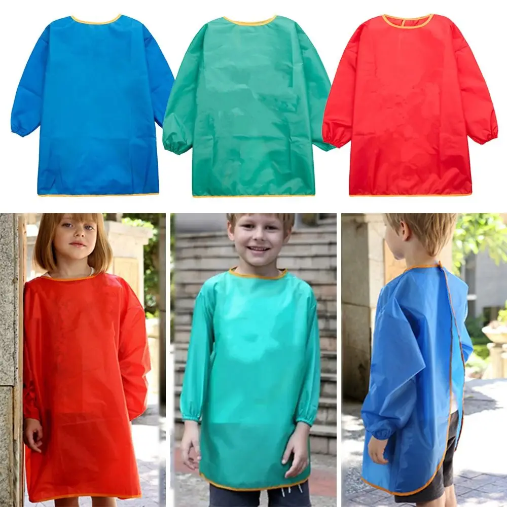 Tablier imperméable à manches longues pour enfants, école, artisanat d'art, peinture, chef de cuisine, alimentation pour bébé