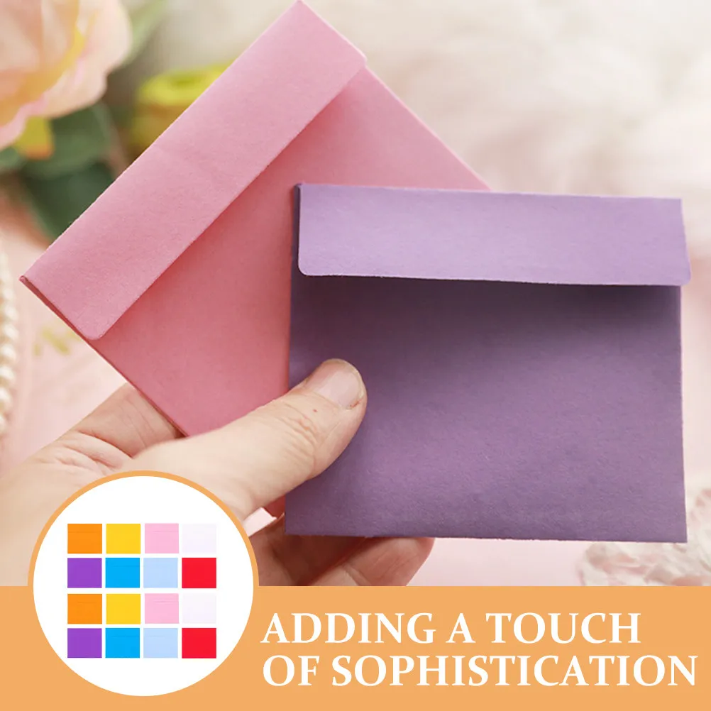 

100Pcs Colorful Paper Envelopes Multi-Function Retro Envelopes for Invitation Cards Greeting Cards Small Note Storage