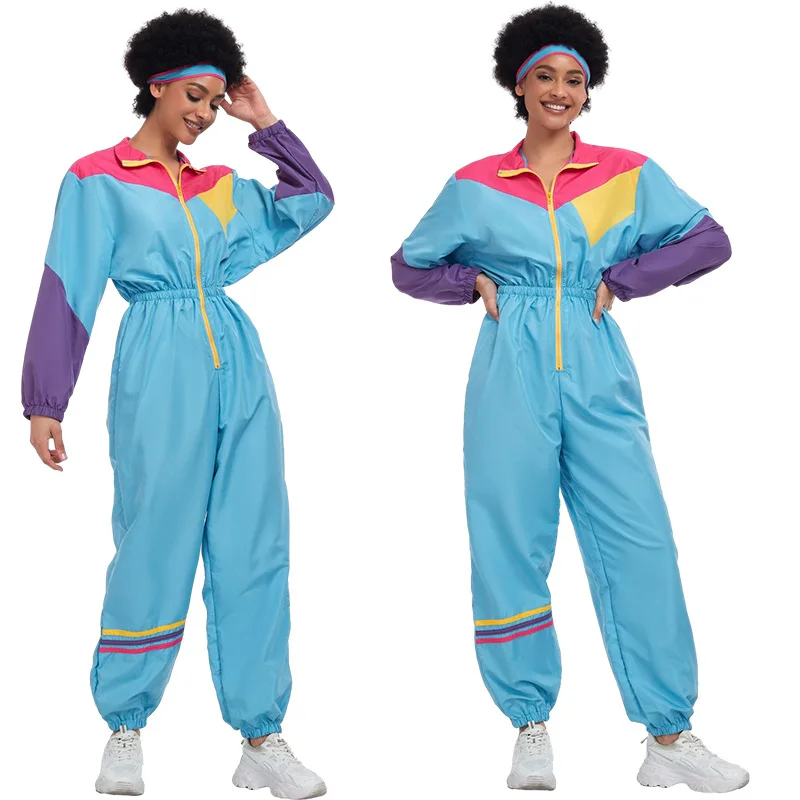 

loween Stage Vintage Sportswear Fitn Dance Active Snowsuit Retro Costume Women's Ethnic Faion Performance Outfit